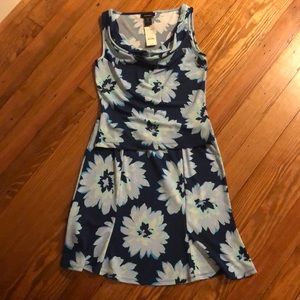 Express flowered skirt and top